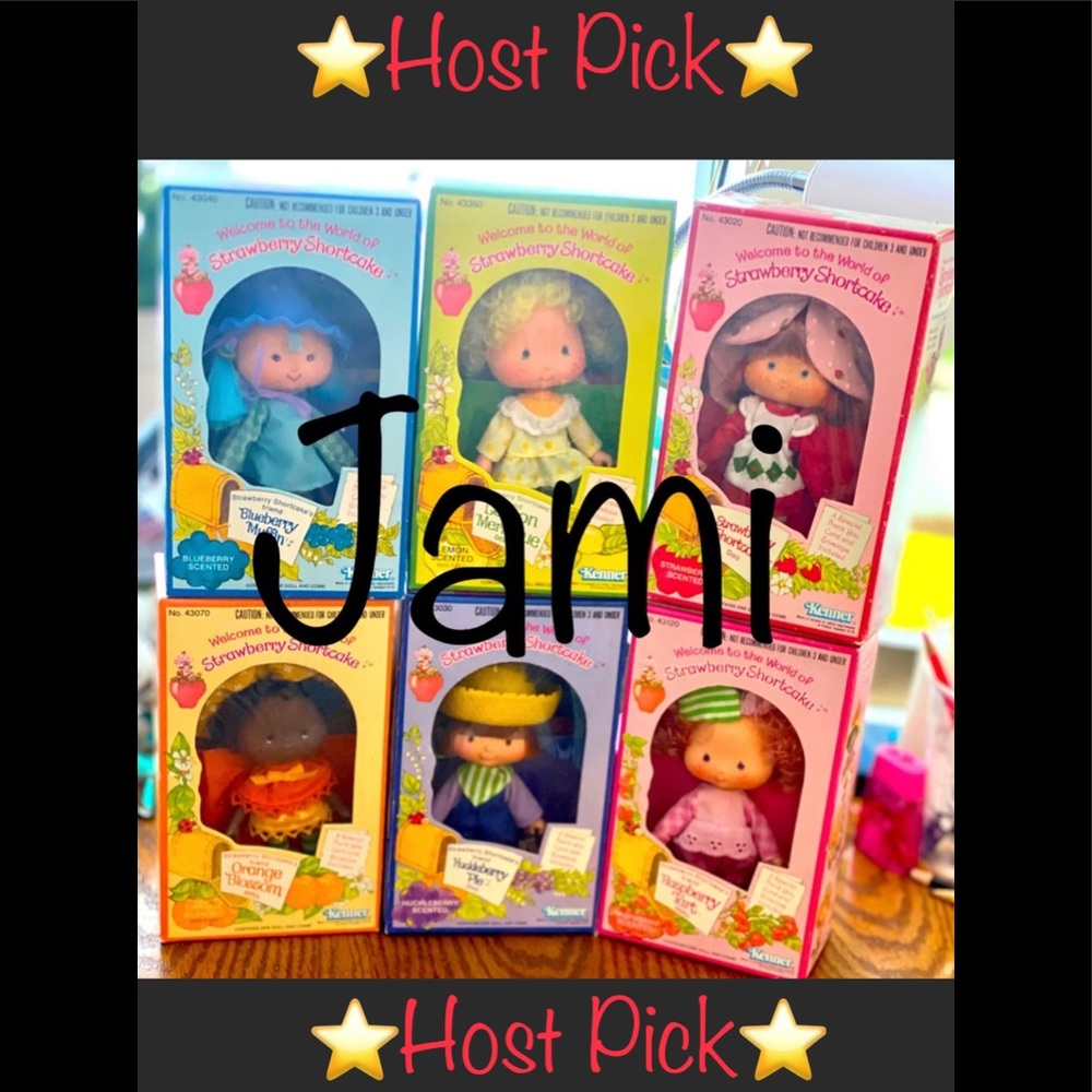 6 NIB STRAWBERRY SHORTCAKE DOLLS VINTAGE TOYS FLAT